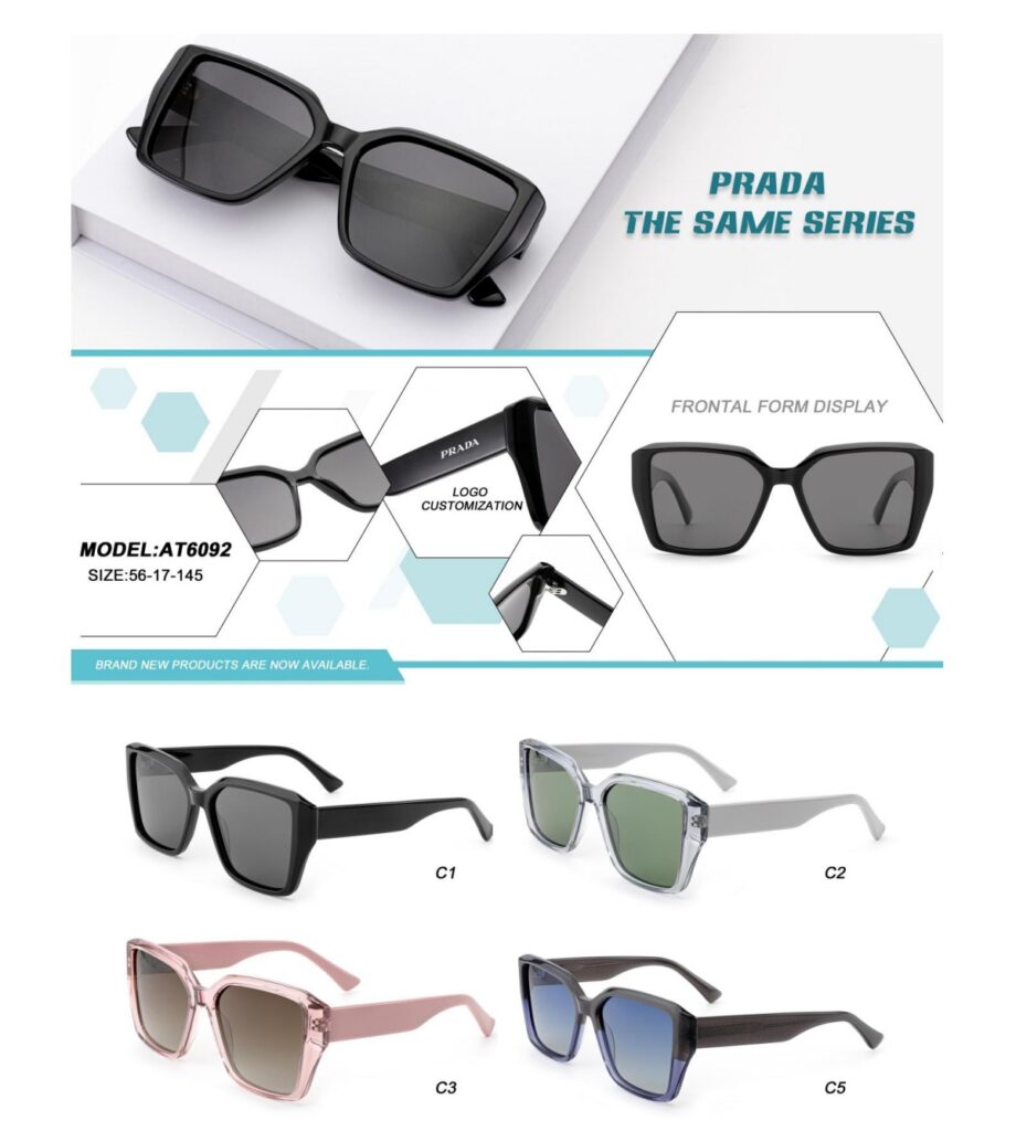 Premium Acetate Sunglasses, Prada style