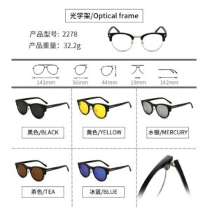 Polarized Business Style Clip on Glasses