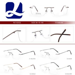 Rimless Optical glasses B-Titanium