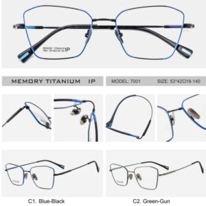 Double colors Memory Metal Optical frames