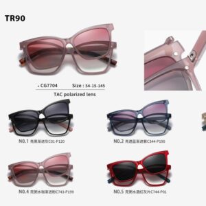 Magnetic TR90  Clip on Glasses TAC lenses