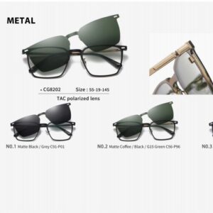 Magnetic Metal Clip on Glasses TAC lenses
