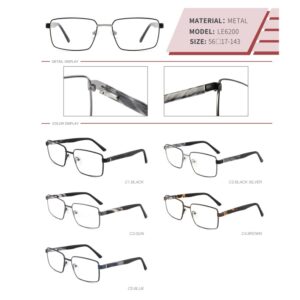 High Quality Men Metal Acetate Optical Frames