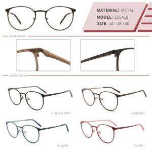 Double colors Teenagers Metal Optical Frames