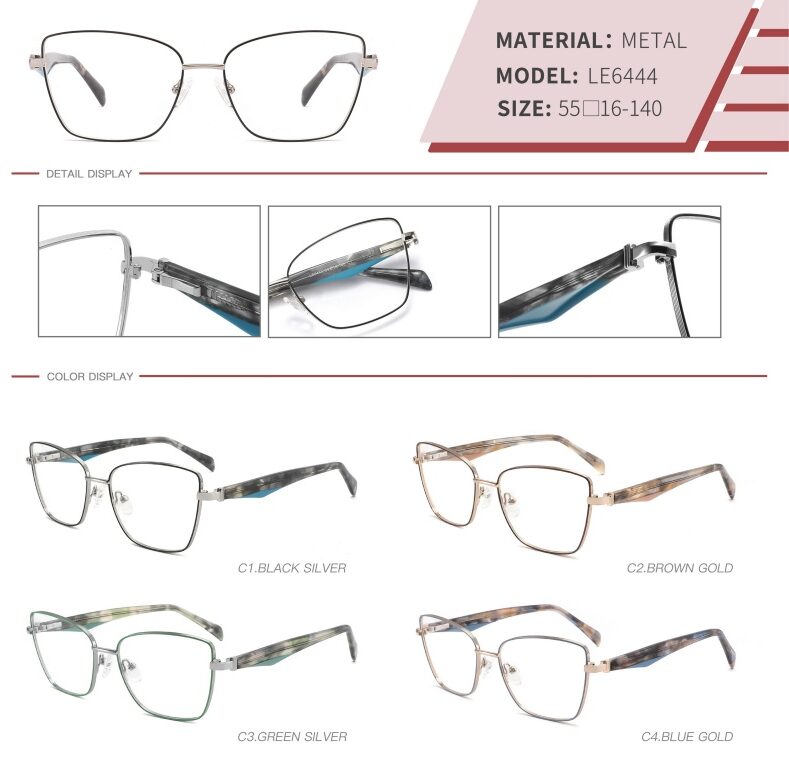 Premium Ladies Metal Acetate Optical Frames
