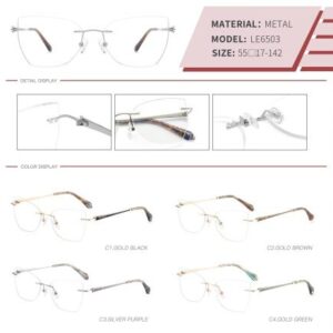Fashion Rimless Women Optical Glasses