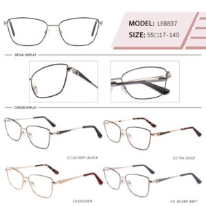 High Quality Classic Ladies Metal glasses