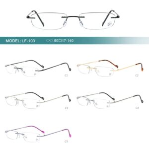 Rimless Fashion Reading Glasses