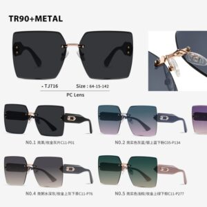 TR Metal Female Polarized Sunglasses