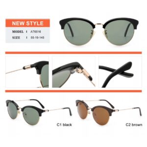 Eyebrow shape metal sunglasses
