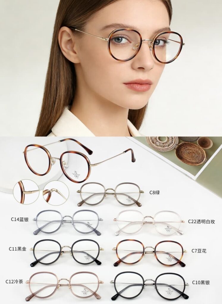 A Fashion TR Rim Metal Optical Frames